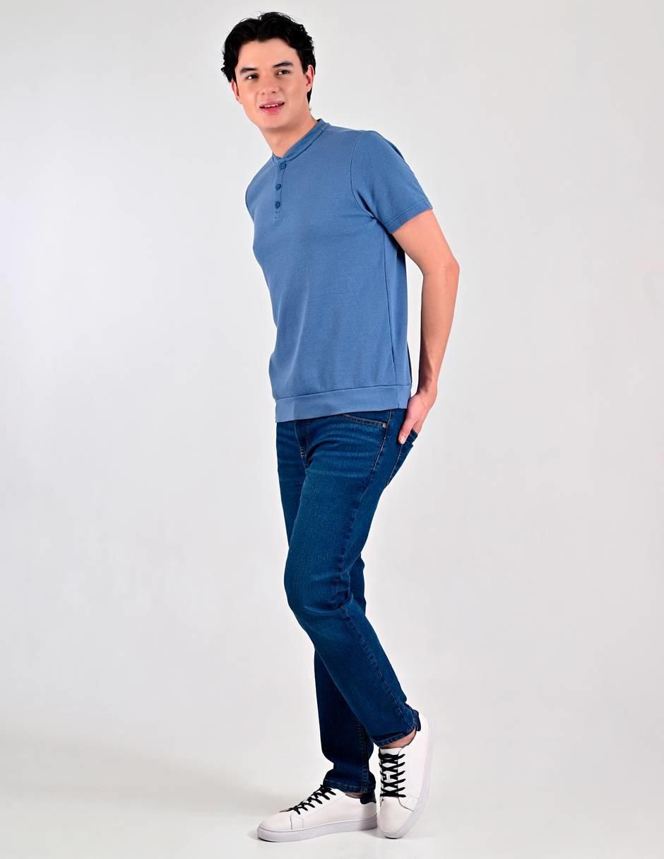 Playera cuello henley para hombre 5