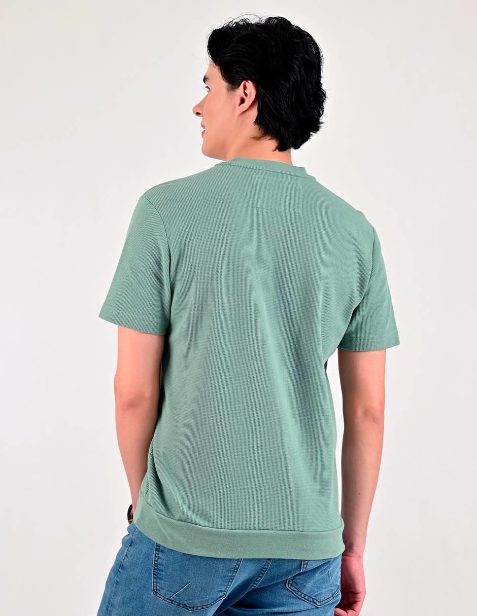 Playera cuello henley para hombre 2