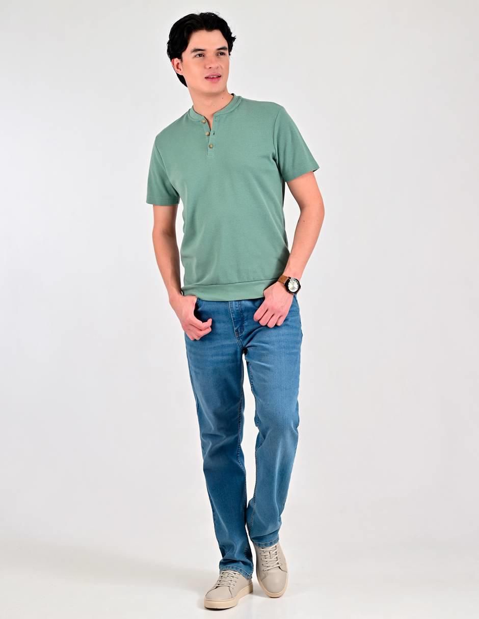 Playera cuello henley para hombre 5