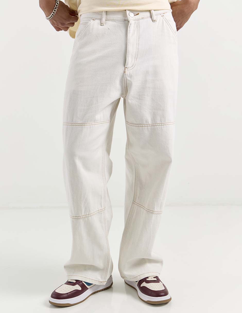 Pantalón recto de algodón para hombre 2