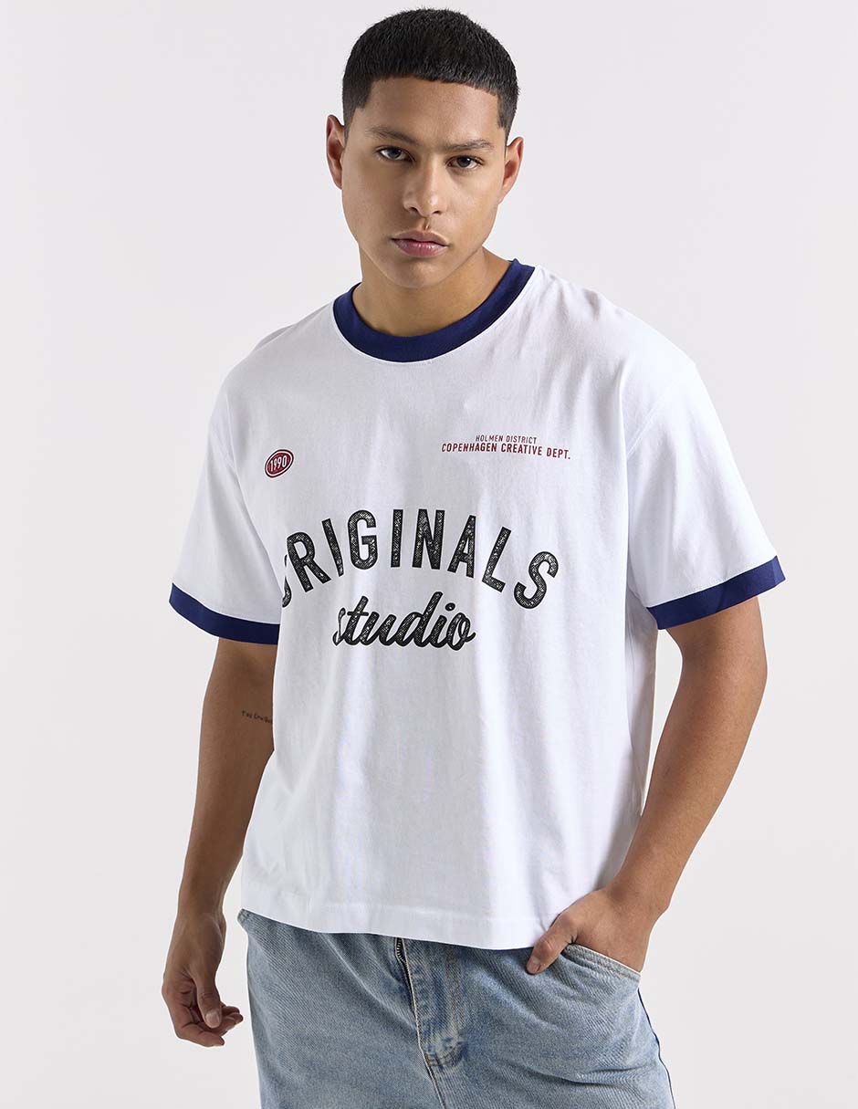 Playera cuello redondo para hombre