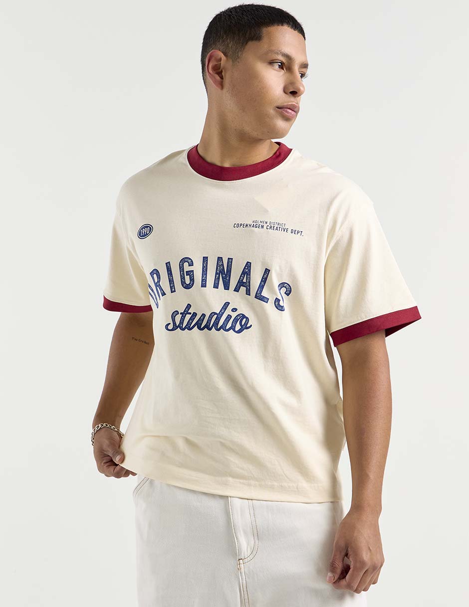 Playera cuello redondo para hombre