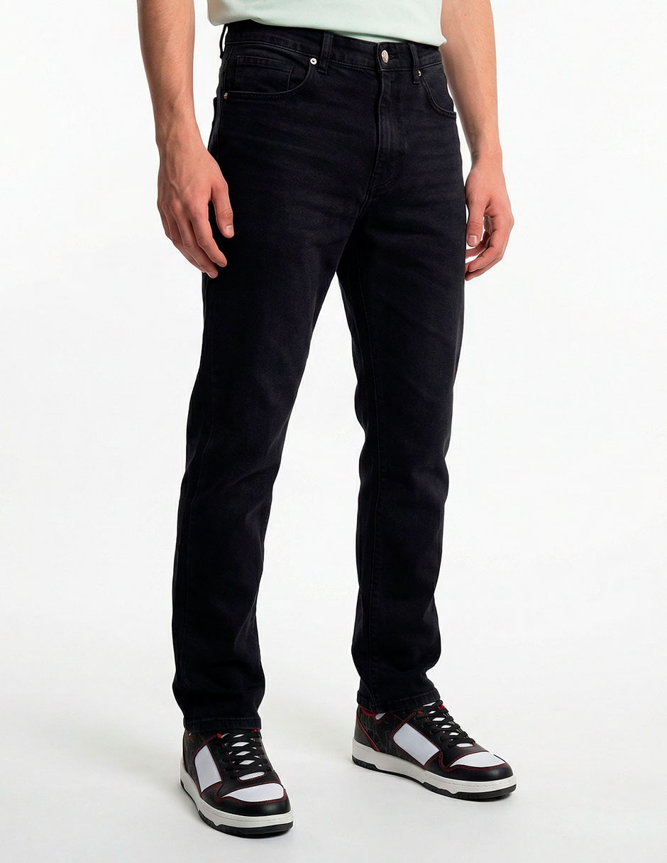 Jeans slim lavado obscuro para hombre