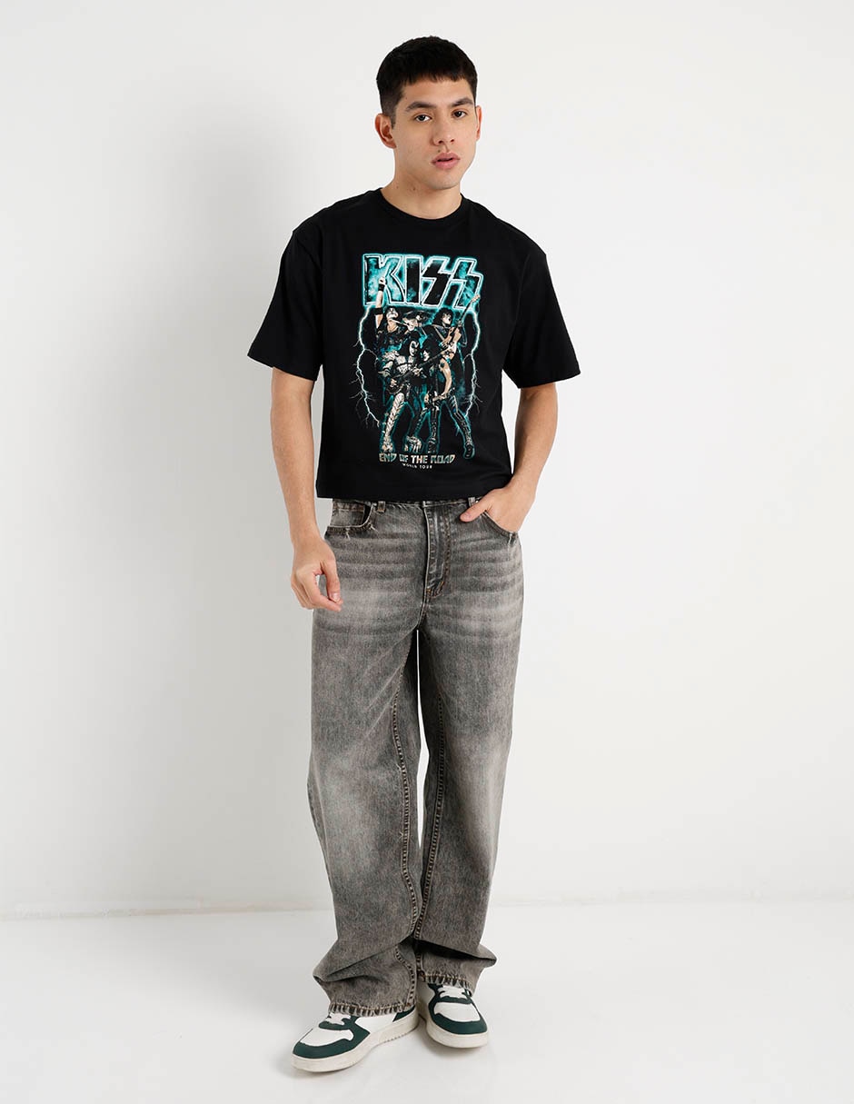 Jeans baggy lavado stone wash para hombre 2