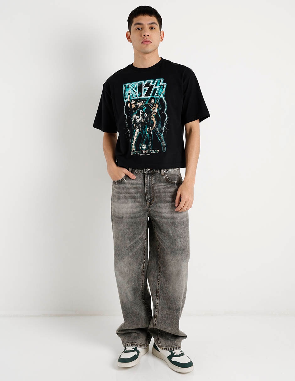 Jeans baggy lavado stone wash para hombre 3