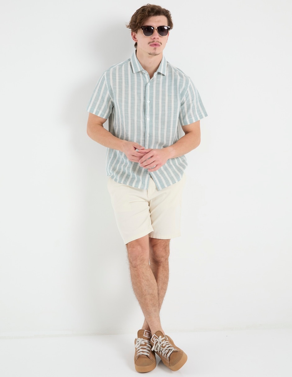 Camisa casual de algodón manga corta para hombre 3