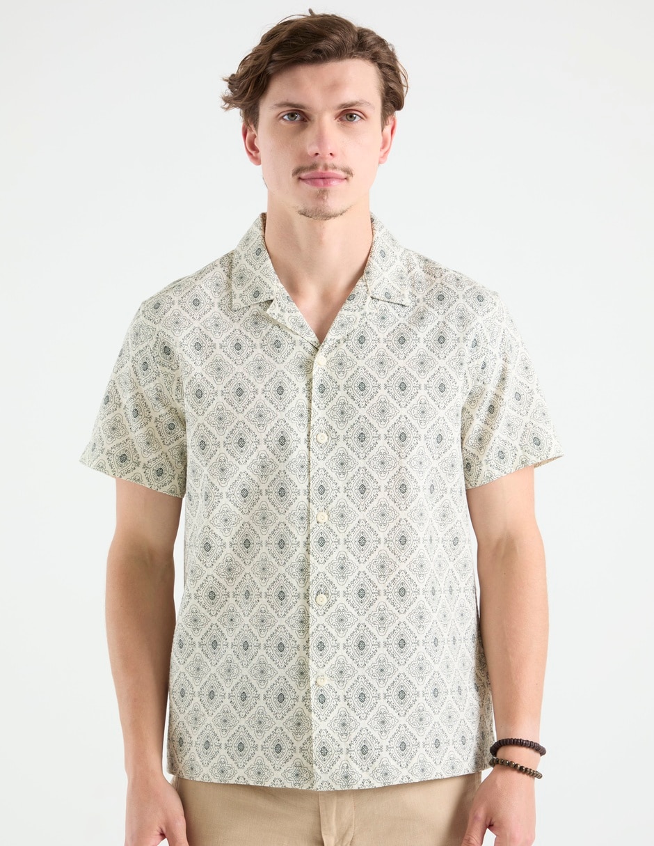 Camisa playa manga corta para hombre 2
