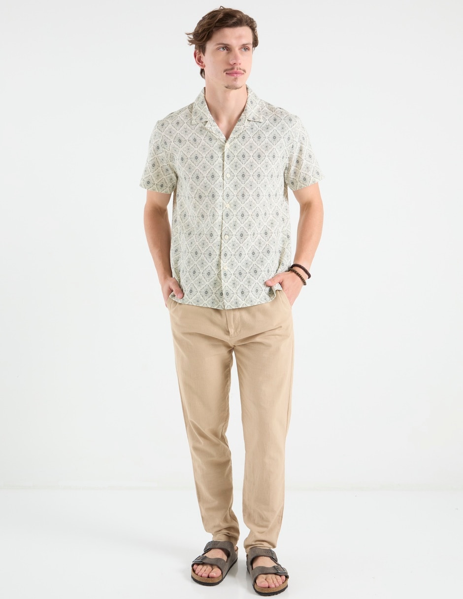 Camisa playa manga corta para hombre 3