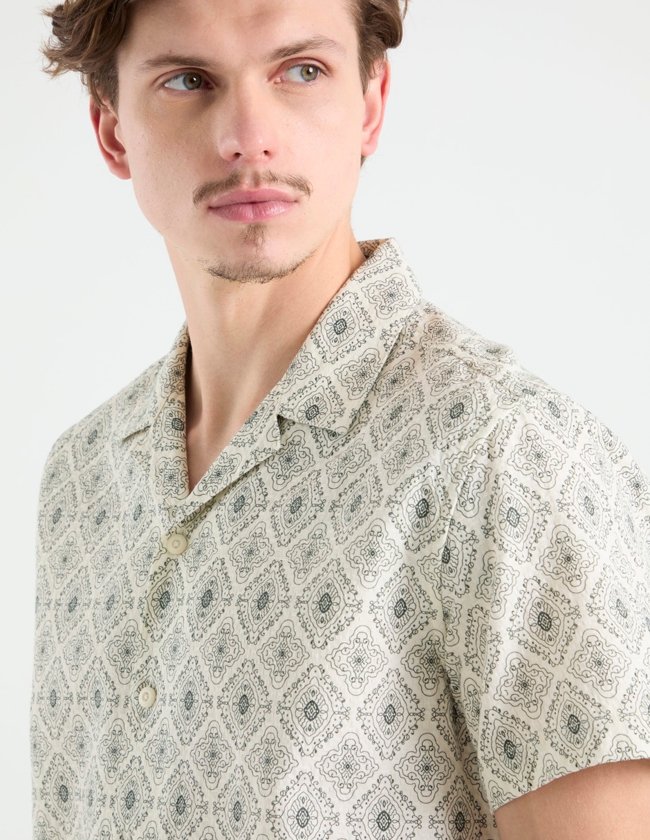 Camisa playa manga corta para hombre 4