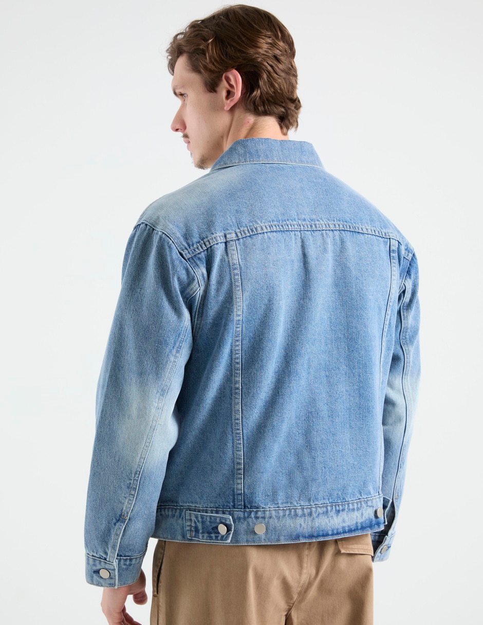 Chamarra denim con bolsillos para hombre 6