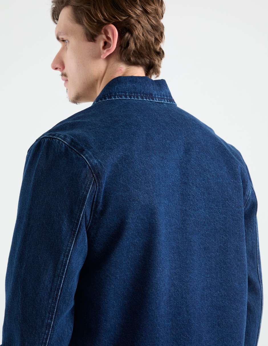 Sobrecamisa de algodón manga larga para hombre 5