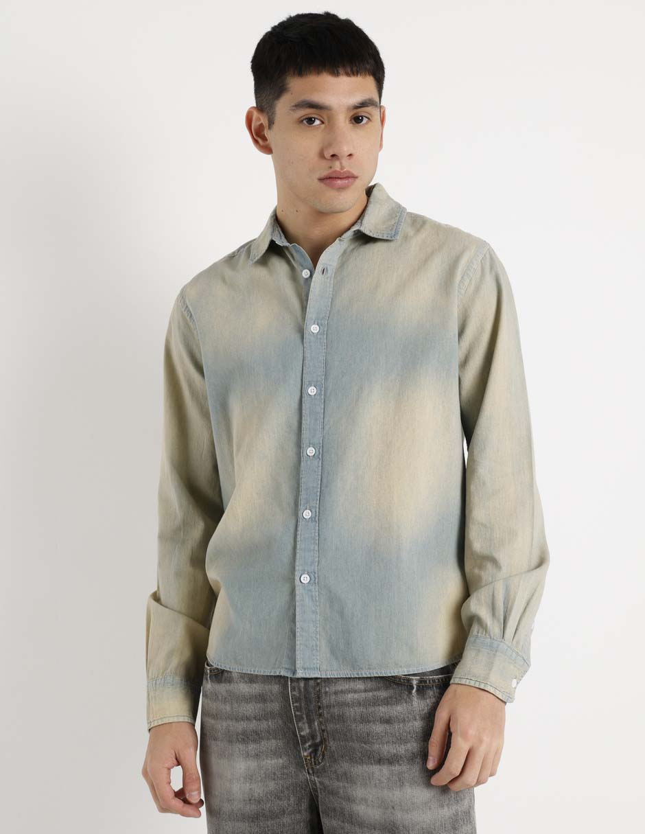 Camisa casual That's de algodón manga larga para hombre