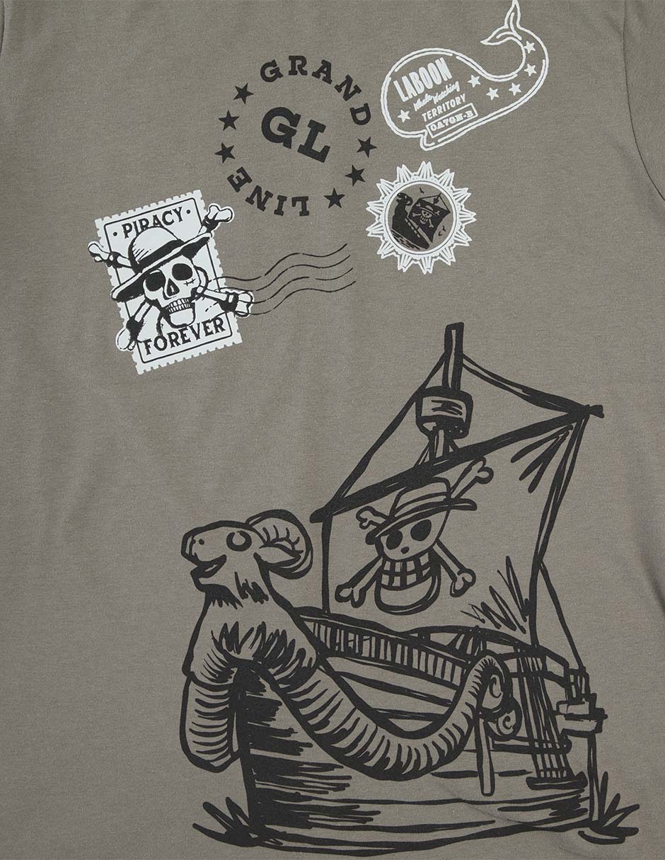 Playera One Piece cuello redondo para hombre 5