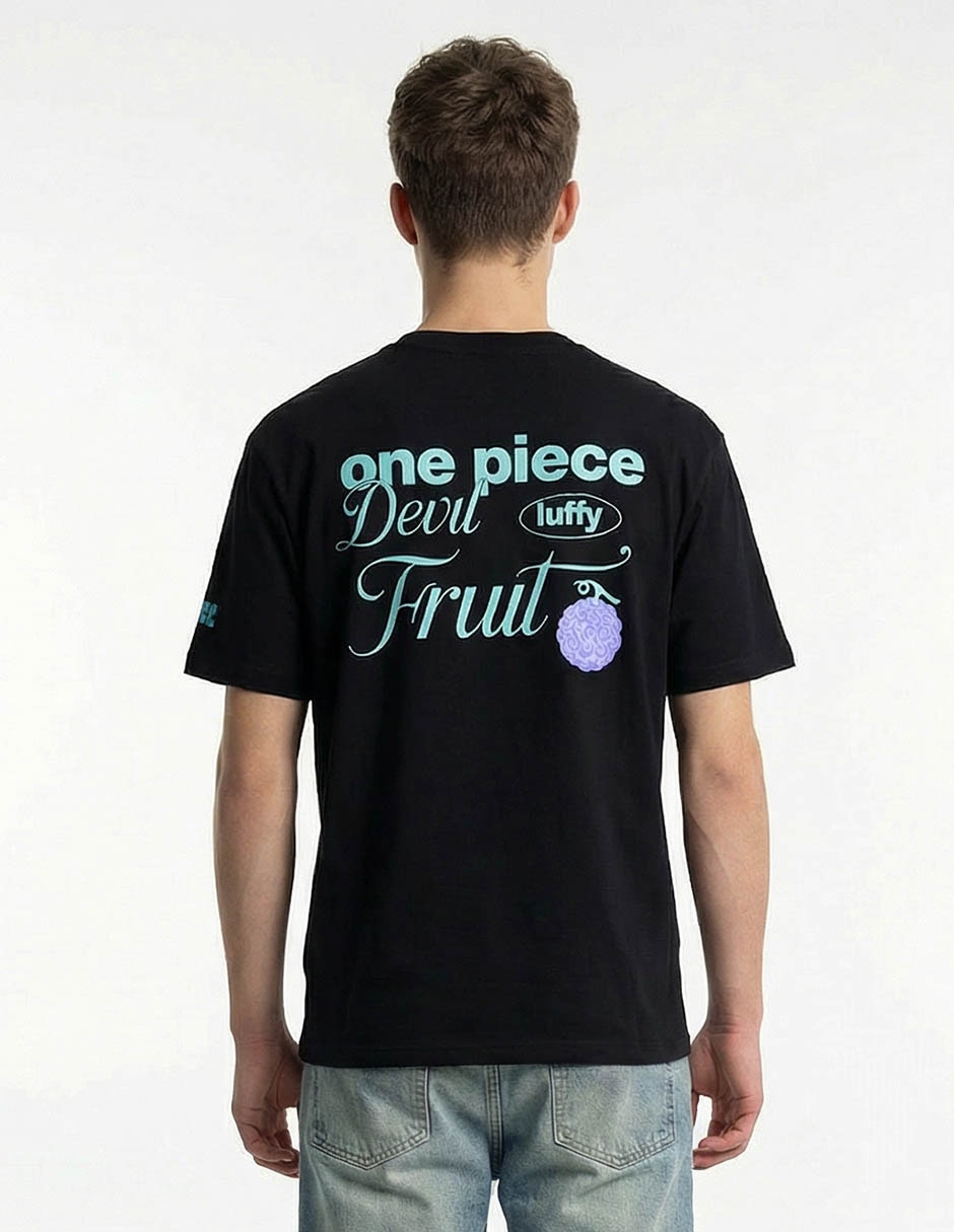 Playera One Piece Devil Fruit Luffy cuello redondo para hombre 2