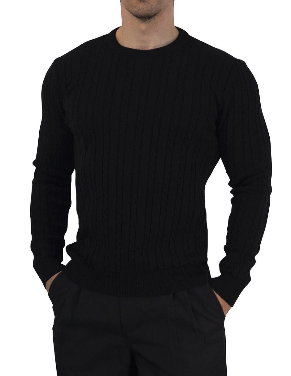 "suéter" john leopard "cuello" redondo "para hombre"