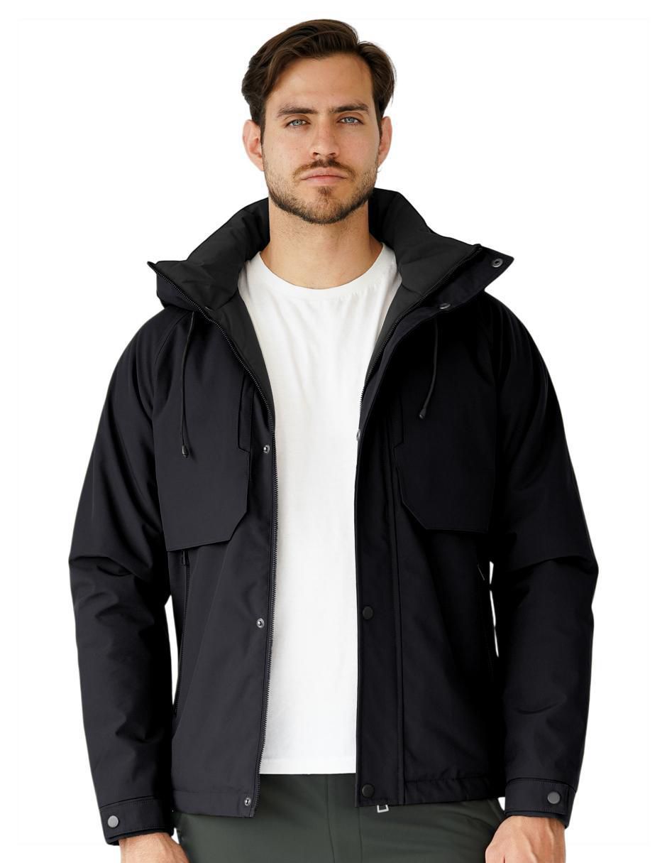 Chamarra casual con capucha para hombre 2