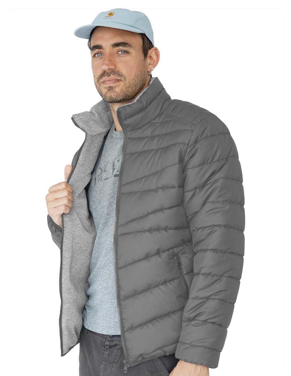 "chamarra" capitonada roosevelt no "de" poliéster reversible "para hombre"
