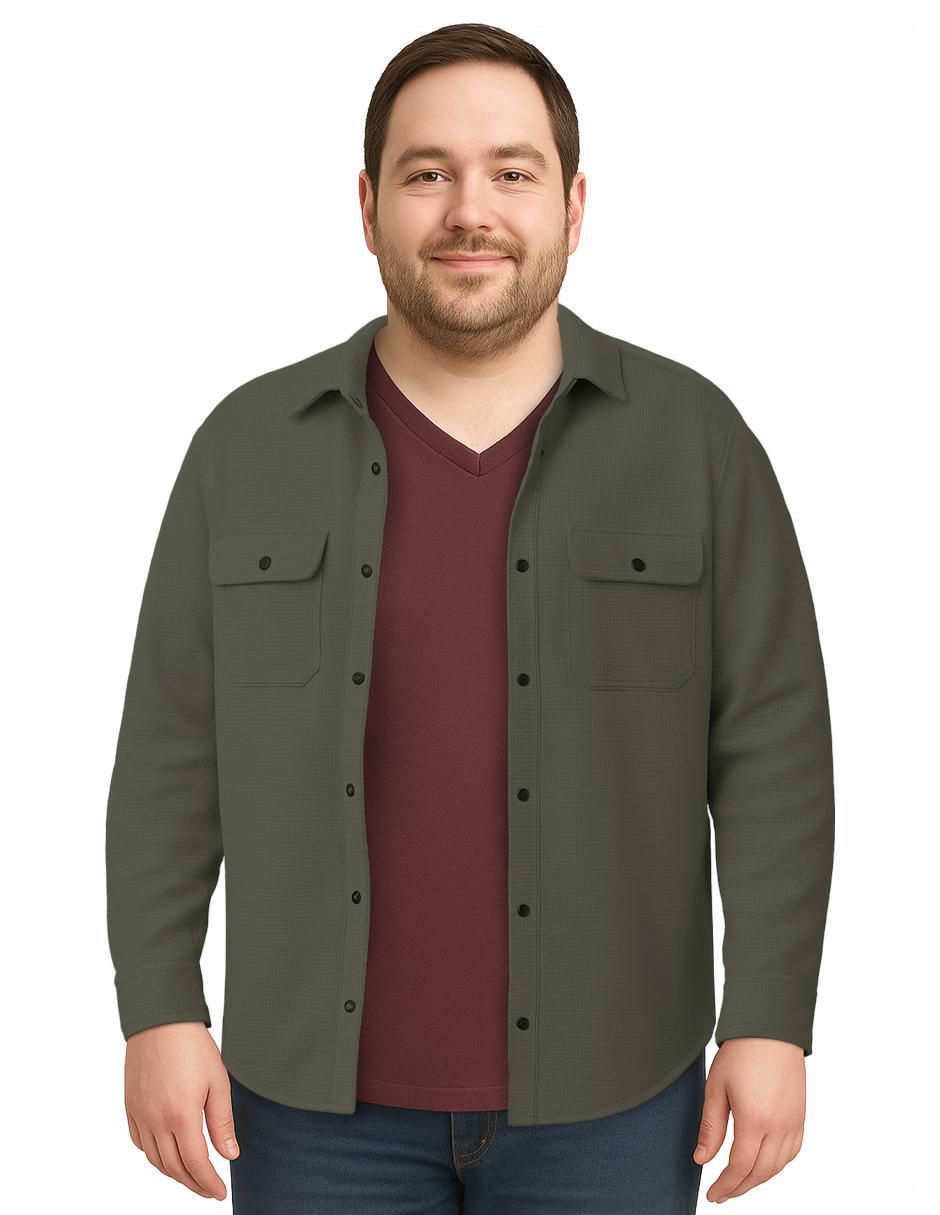 "camisa/sobrecamisa" casual roosevelt "de" (si aplica) mezcla de materiales "manga" larga "para hombre"