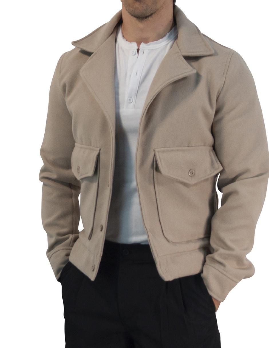 Chamarra casual con bolsillos para hombre Chamarra casual con bolsillos para hombre