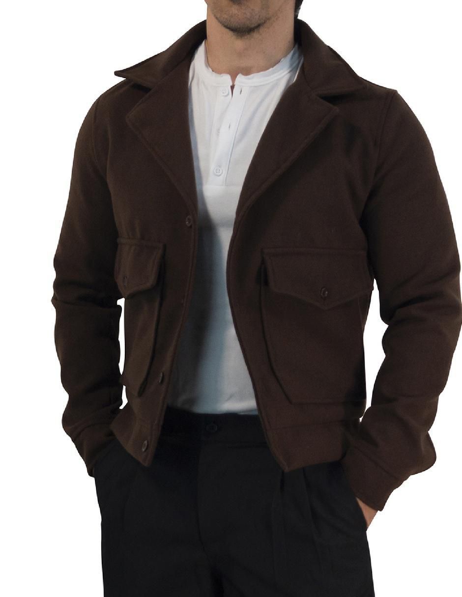 Chamarra casual con bolsillos para hombre Chamarra casual con bolsillos para hombre
