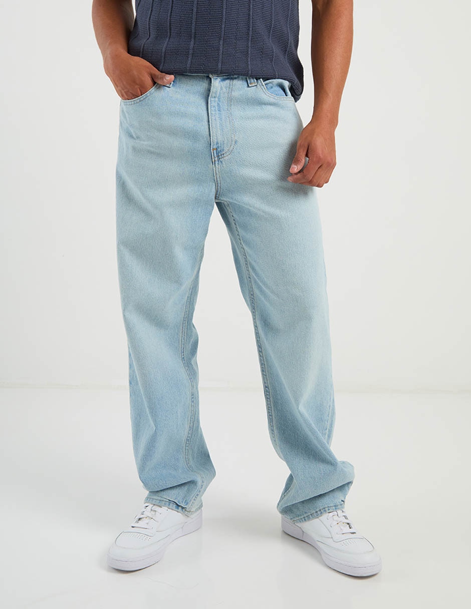 Jeans baggy lavado claro para hombre 2
