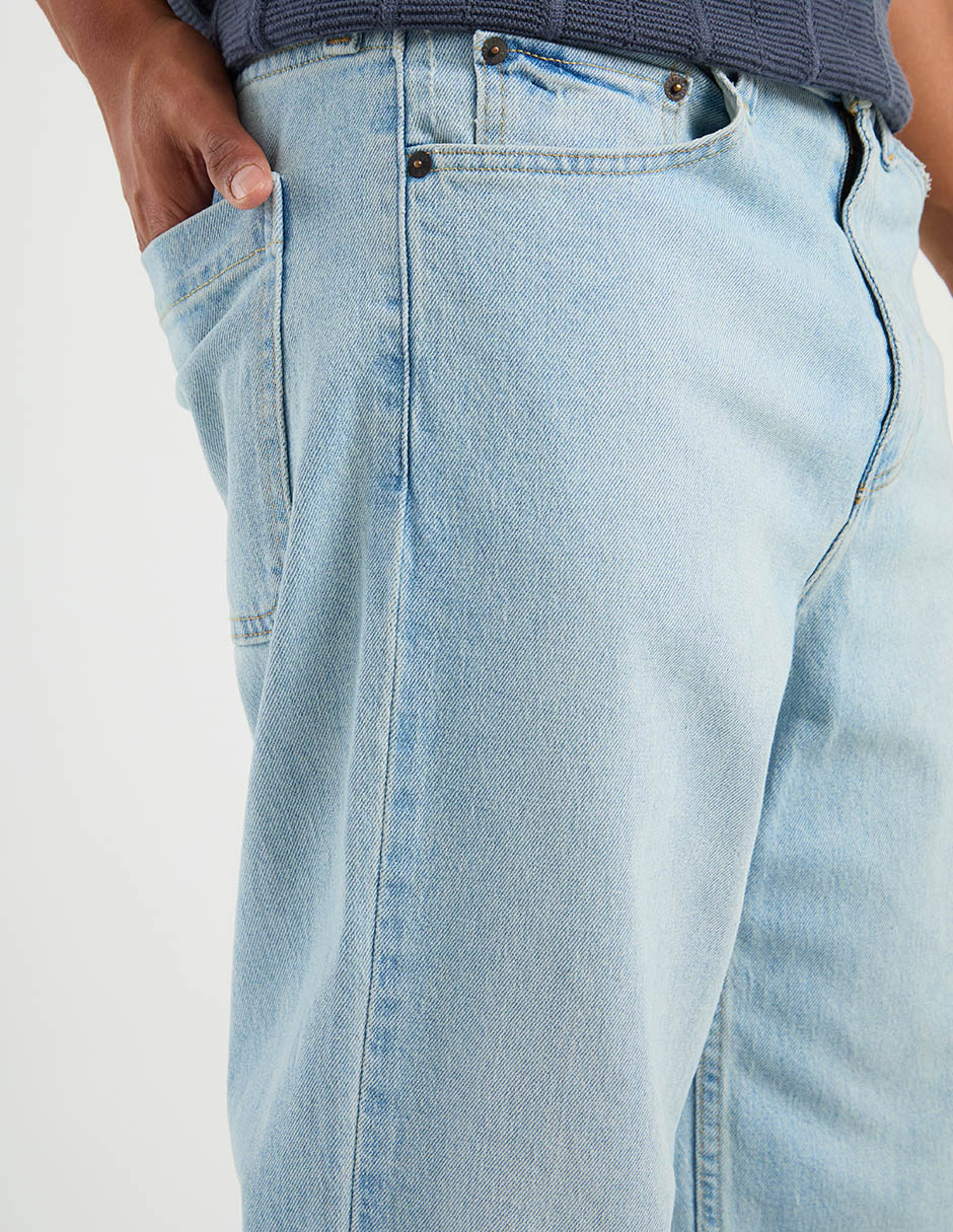 Jeans baggy lavado claro para hombre 4