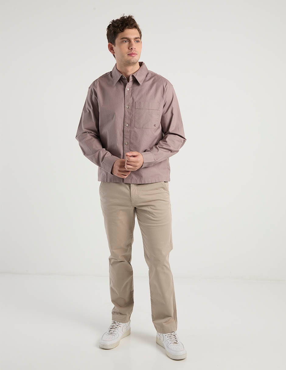 Pantalón casual chino regular de algodón para hombre