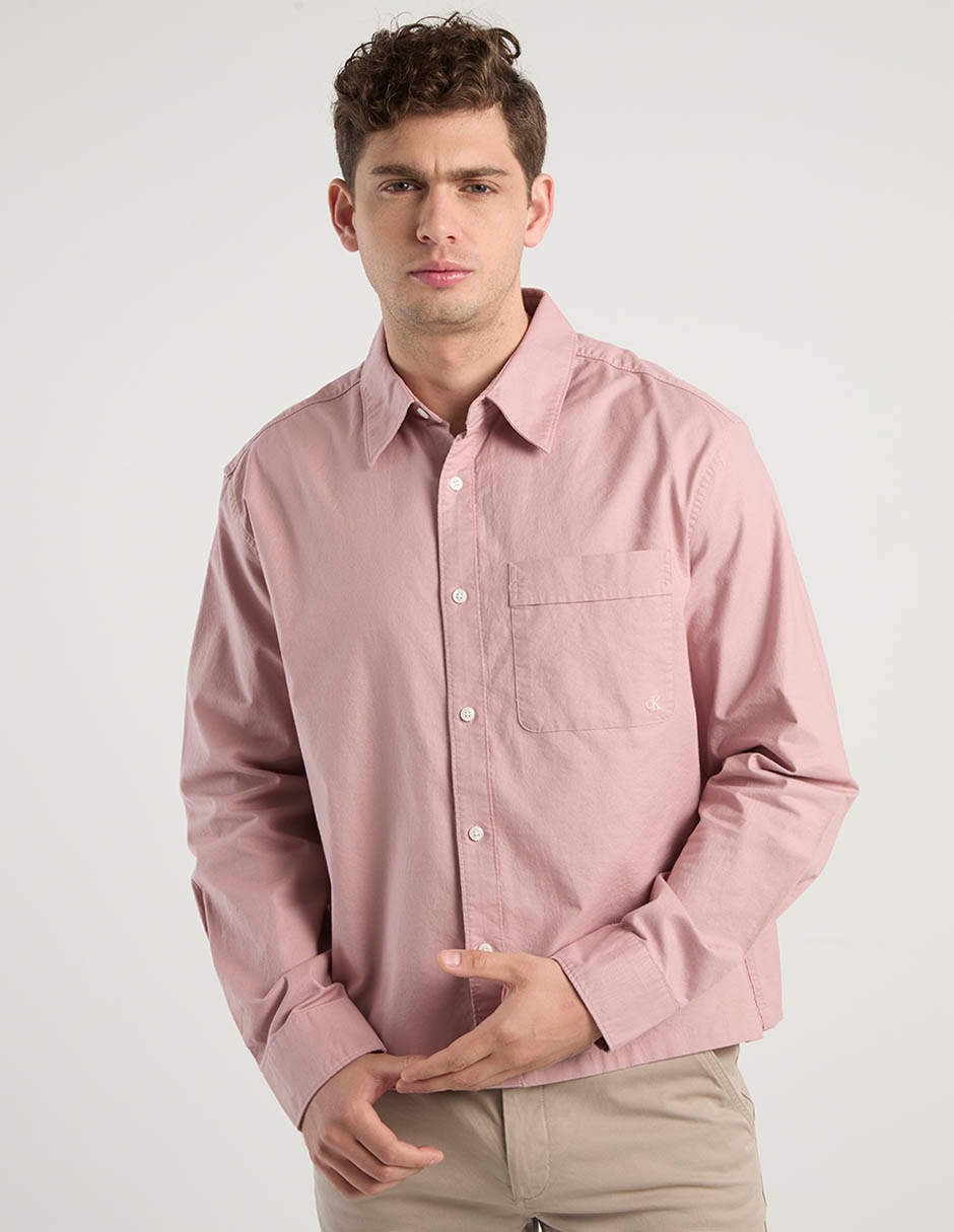 Camisa casual de algodón manga larga para hombre Camisa casual de algodón manga larga para hombre