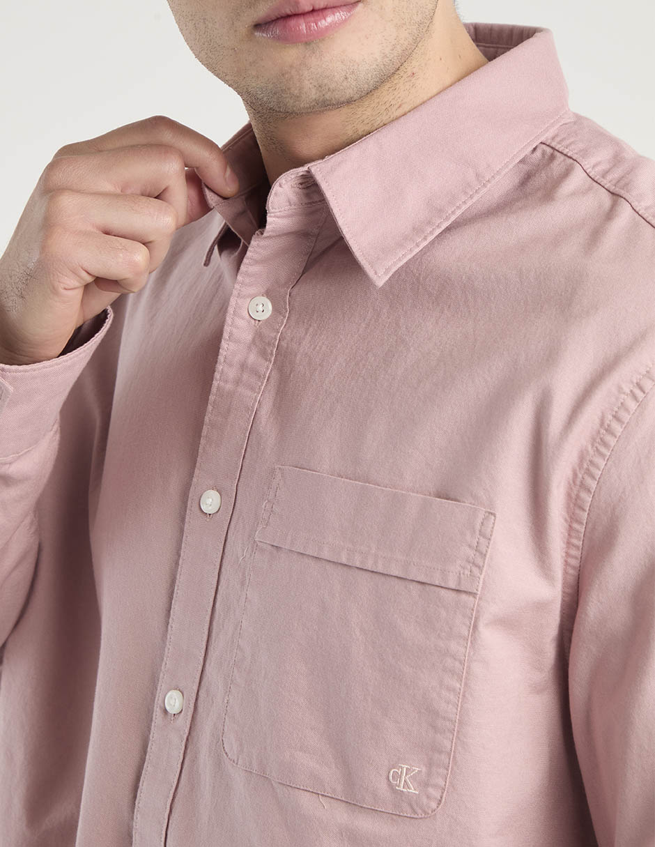 Camisa casual de algodón manga larga para hombre 4