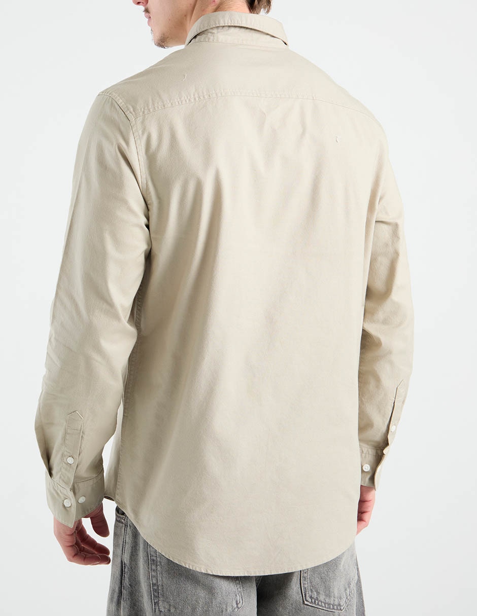 Camisa casual de algodón manga larga para hombre 5