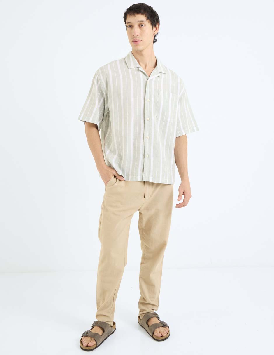 Camisa casual de algodón manga corta para hombre 3