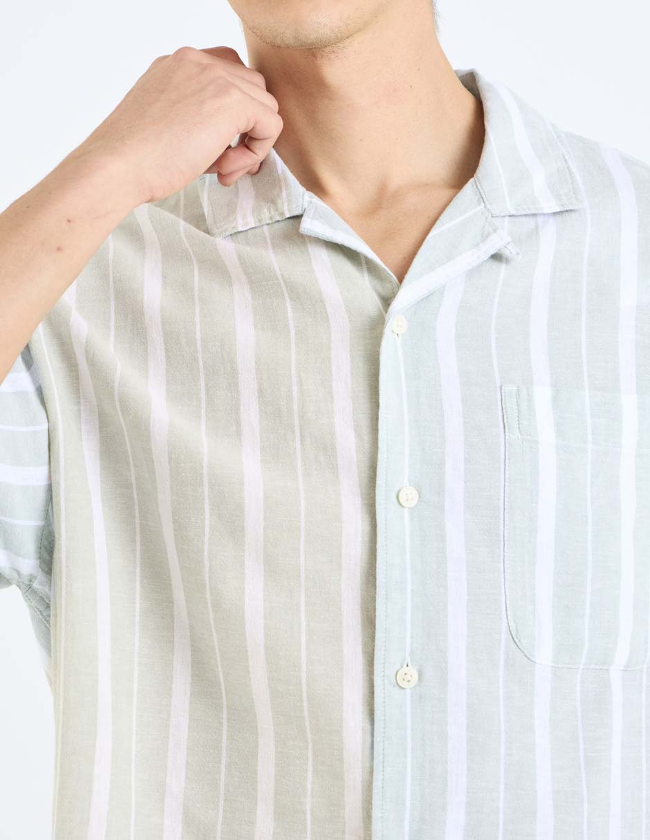 Camisa casual de algodón manga corta para hombre 5