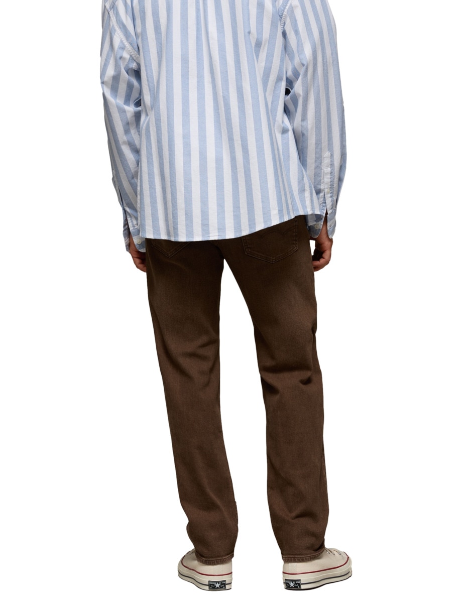 Pantalón casual straight de algodón para hombre 2
