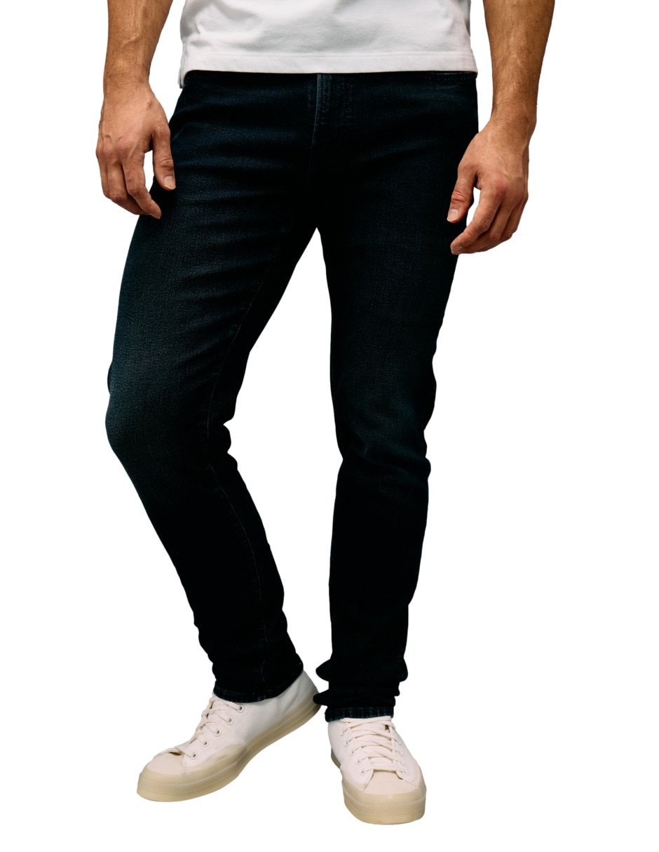 Jeans slim lavado obscuro para hombre
