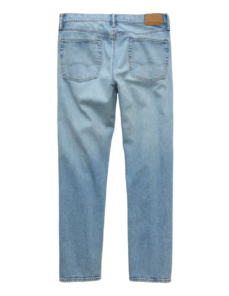 Jeans straight deslavado para hombre 4
