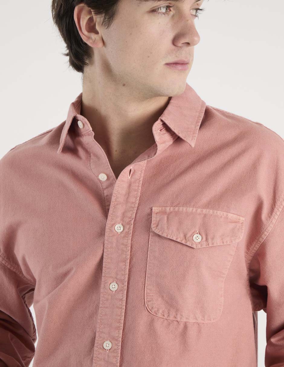 Camisa casual de algodón manga larga para hombre 4
