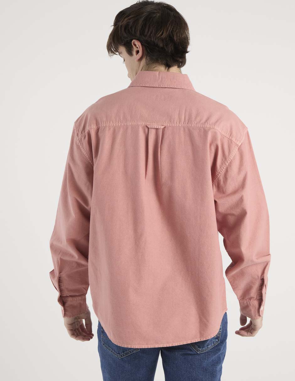 Camisa casual de algodón manga larga para hombre 6