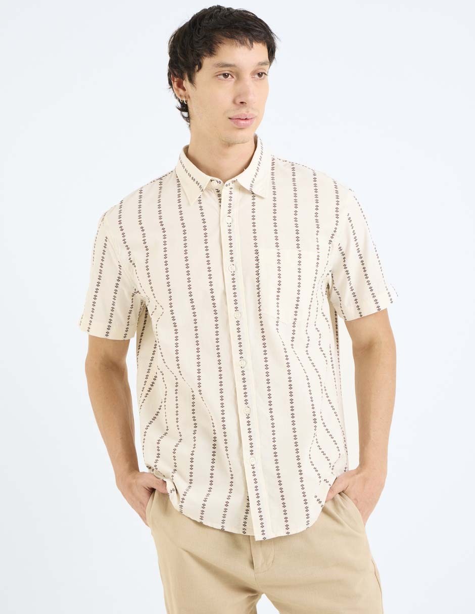 Camisa Casual de algodón manga corta para hombre 2