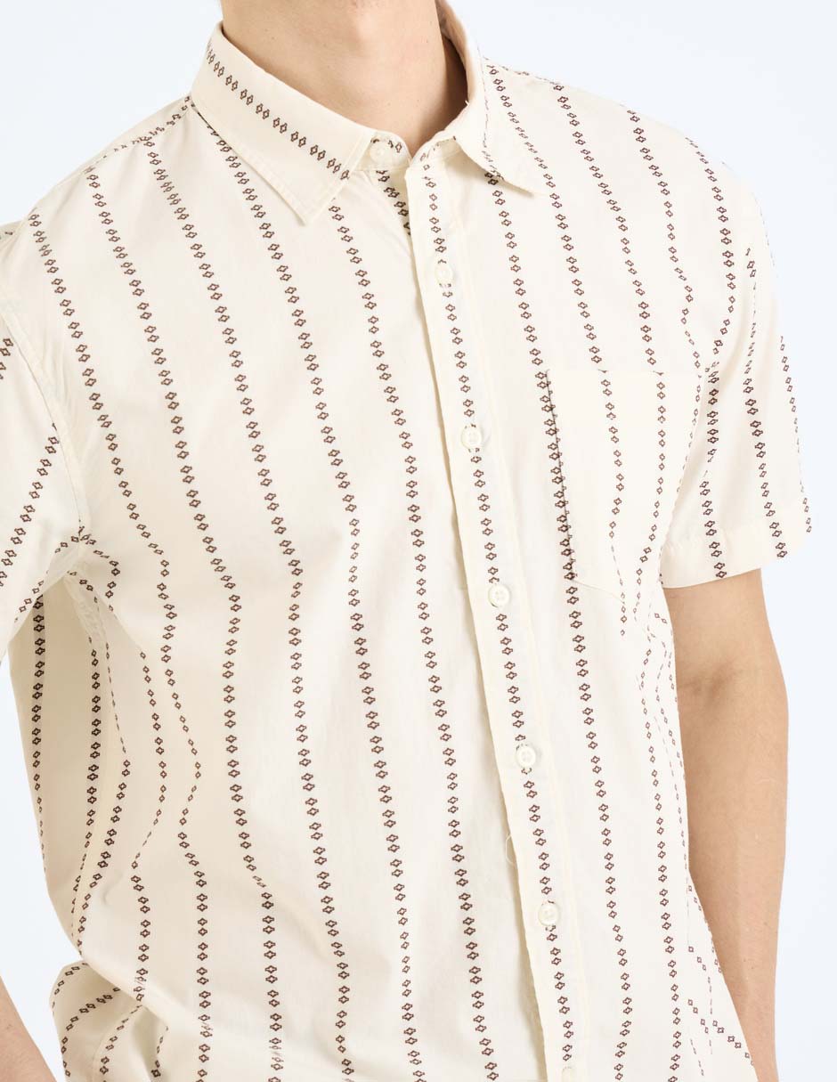 Camisa Casual de algodón manga corta para hombre 5