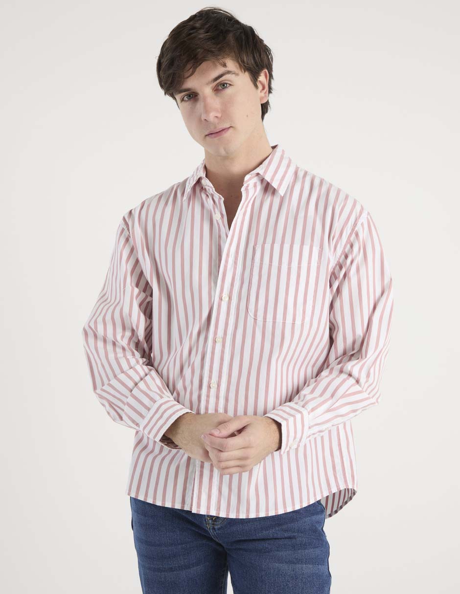 Camisa casual de algodón manga larga para hombre Camisa casual de algodón manga larga para hombre