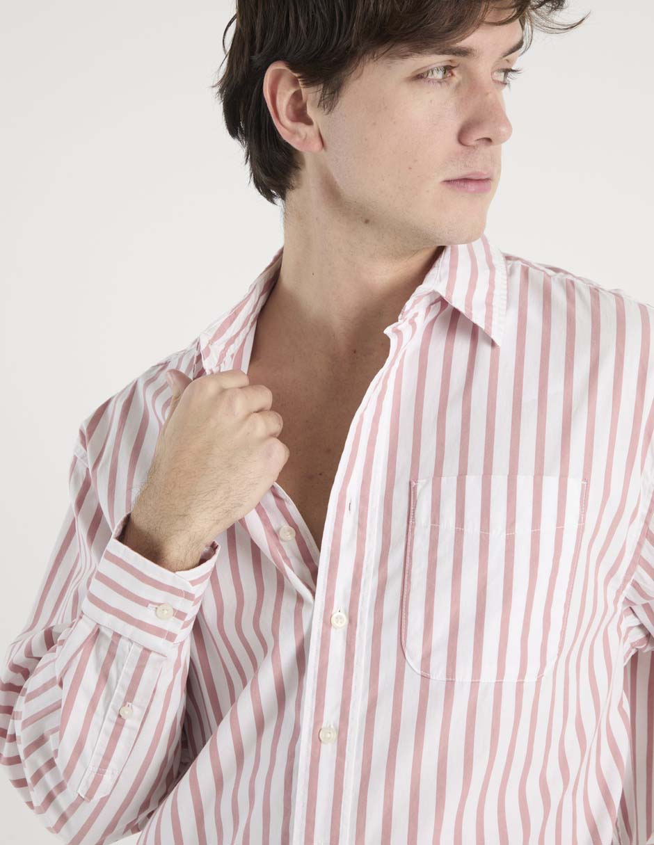 Camisa casual de algodón manga larga para hombre 4