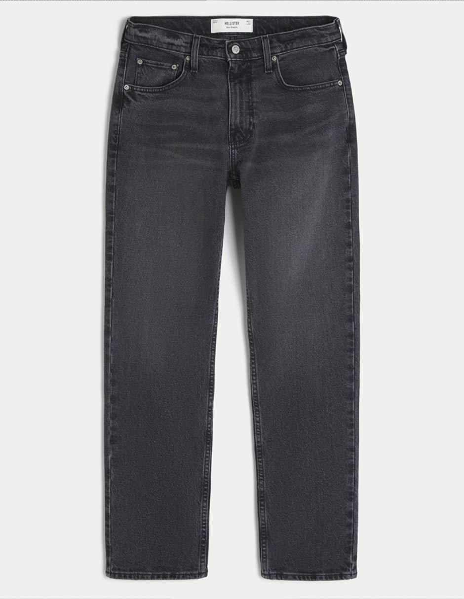 Jeans straight lavado obscuro para hombre