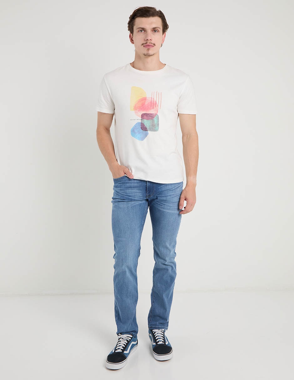 Jeans skinny deslavado para hombre
