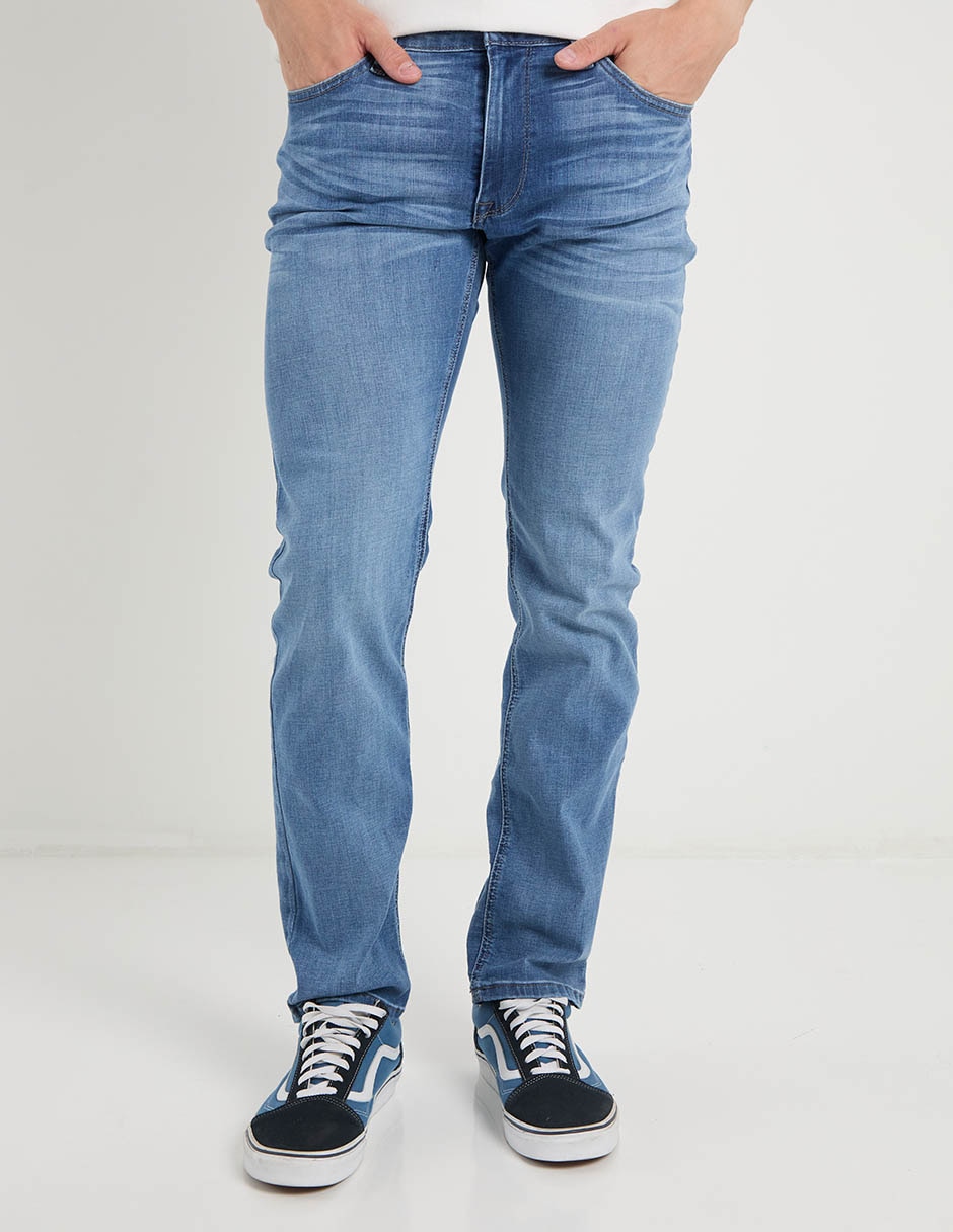 Jeans skinny deslavado para hombre 2