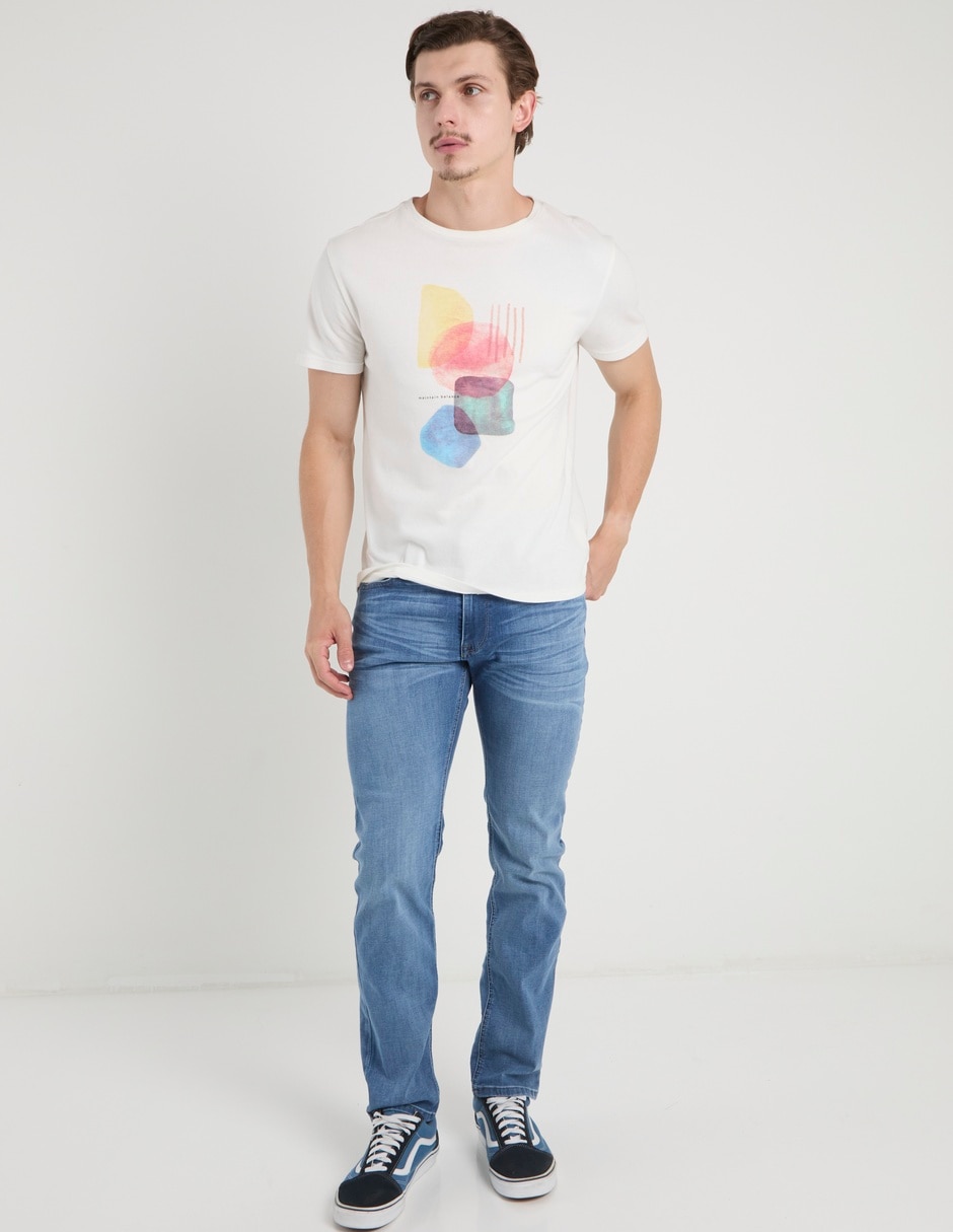Jeans skinny deslavado para hombre 3