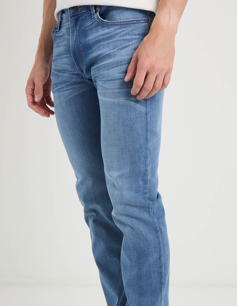 Jeans skinny deslavado para hombre 5
