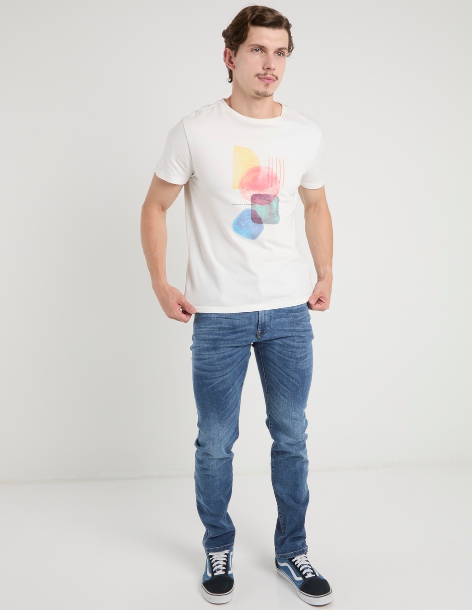 Jeans slim deslavado para hombre 3
