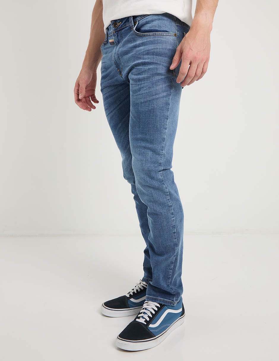 Jeans slim deslavado para hombre 5