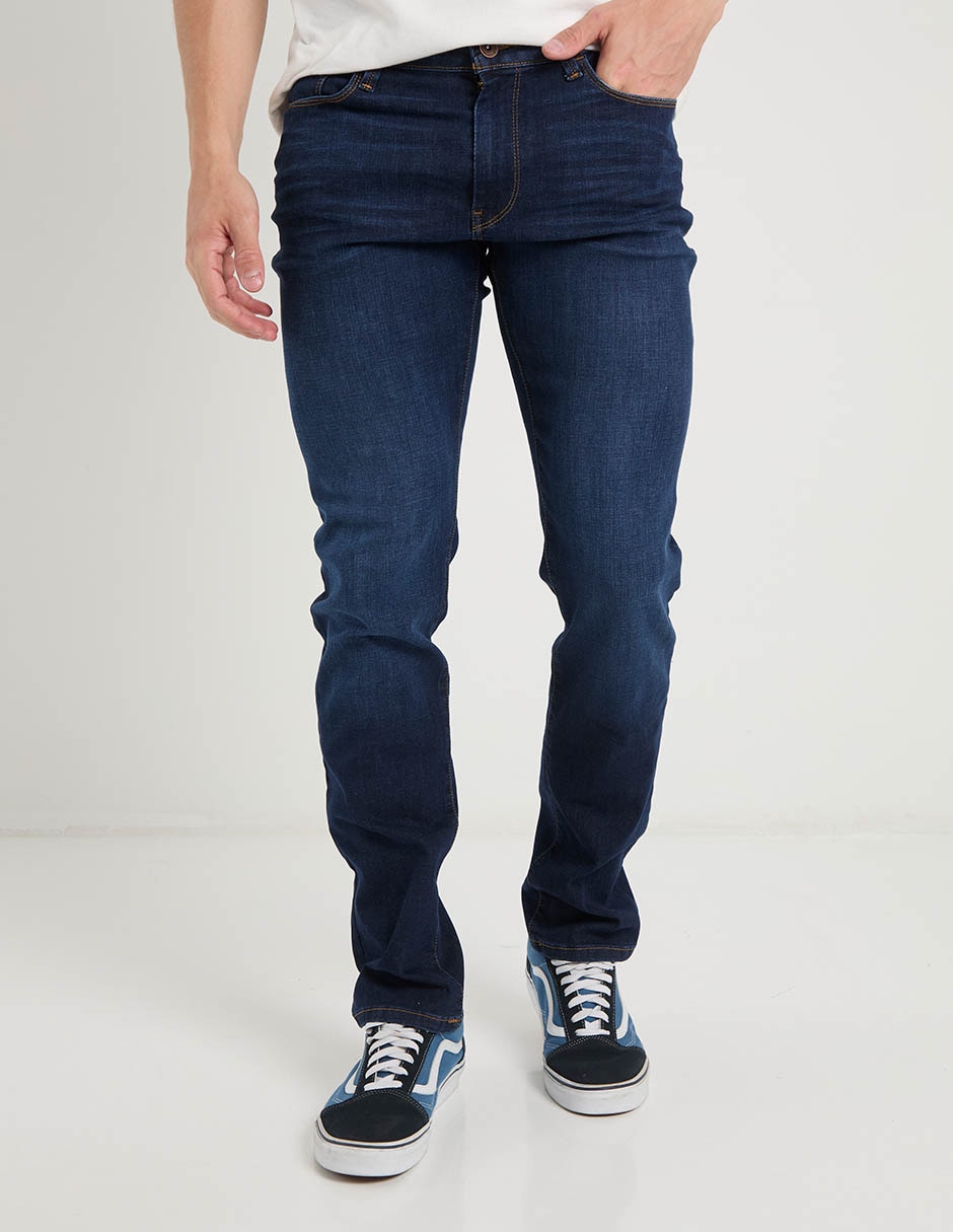 Jeans skinny lavado obsucuro para hombre