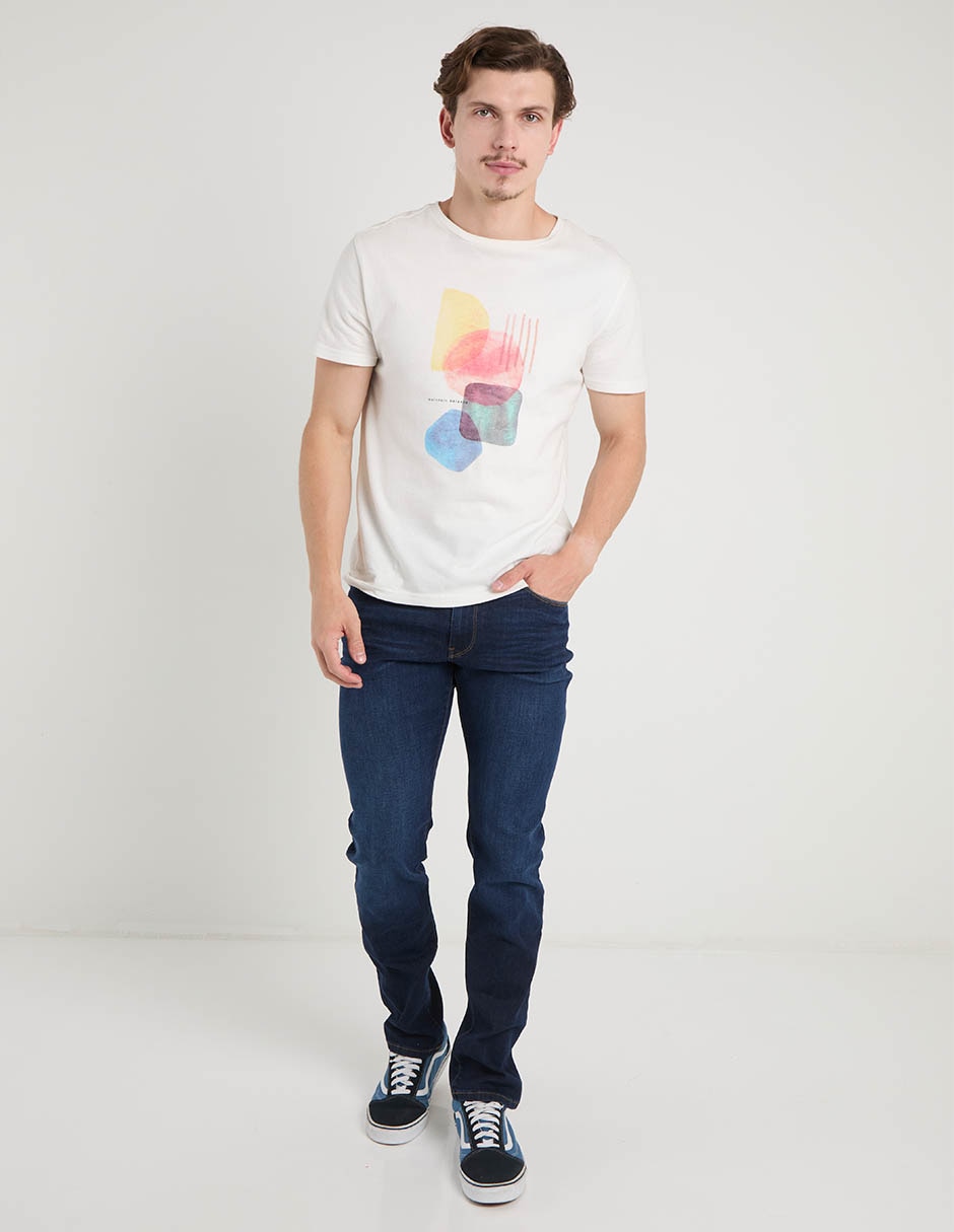 Jeans skinny lavado obsucuro para hombre 3